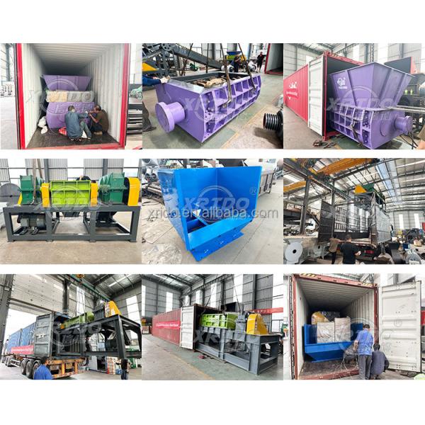 Precio de fábrica Triturador de plástico de doble eje para residuos de plástico planta de reciclaje Triturador de bloques de plástico