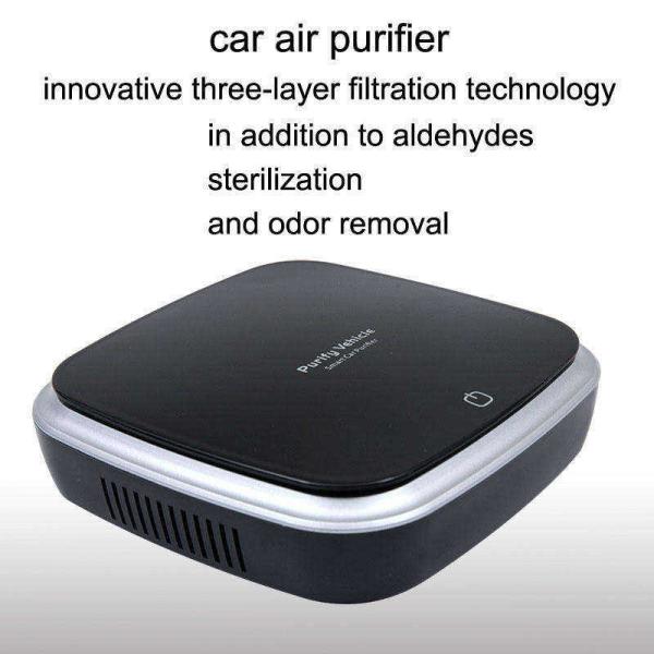 Purificador de ar de automóvel portátil por toque inteligente de venda a retalho Purificador de ar com filtro HEPA Purificador de ar de automóvel de alta eficiência de dupla ventilação