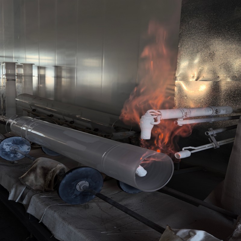 Large Diameter Quartz Glass Pipe High Temperature Resistant Transparent Tubing for Powder Conveying