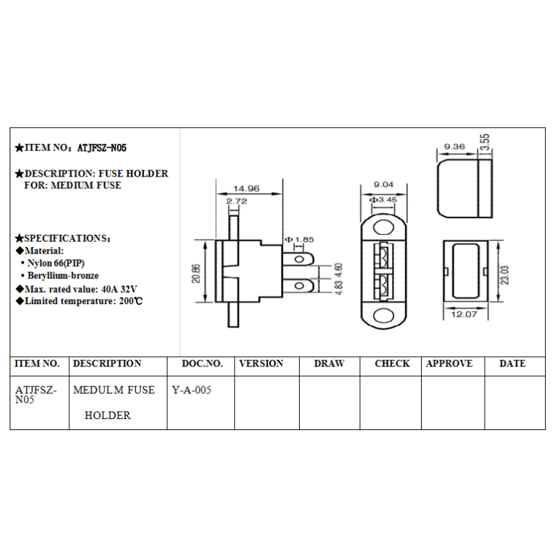 Blade Fuse Holder with Cover