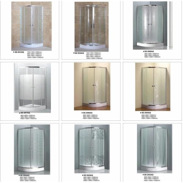 Двери приложений 4 ливня ванной комнаты положение ясной стеклянной свободное с квадратным подносом