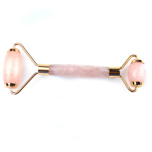 Anti Aging Facial Roller Rose Quartz Gua Sha Massage Roller for Face Accessory