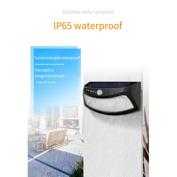 50000 Hours Working Time Solar Powered Outdoor Wall Lighting For Garden Garage Balcony