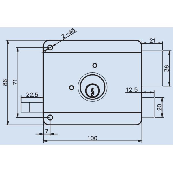 Brass or Steel Dead Bolt Material Single Cylinder Rim Door Lock for Surface Mounted Installation