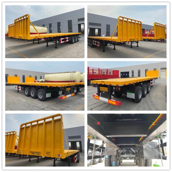 3 Axles 20FT 40FT Self Loading Container Semi Trailer Flatbed for Safe Transportation
