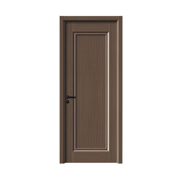 China Manufacture Wholesale Simple Design Mahogany Wood Entry Interior Wooden Door for House Room with Smart Lock