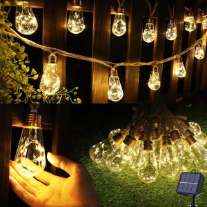 20Ft太陽光発電で電源を供給 屋外装飾妖精 クリスマス ストリングライト
