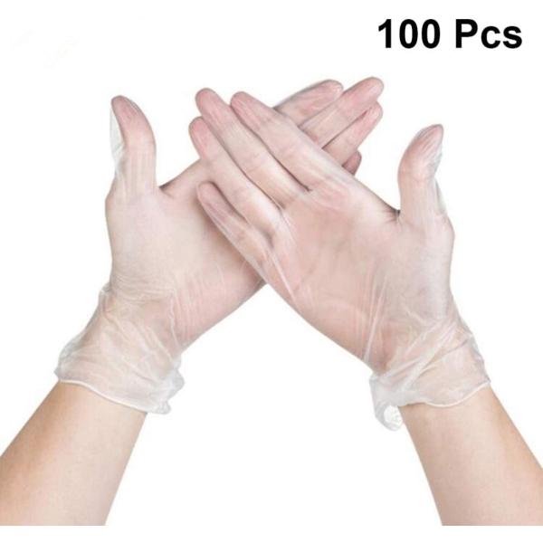 Transparent Disposable Medical Gloves , Clear Disposable Gloves PVC Material