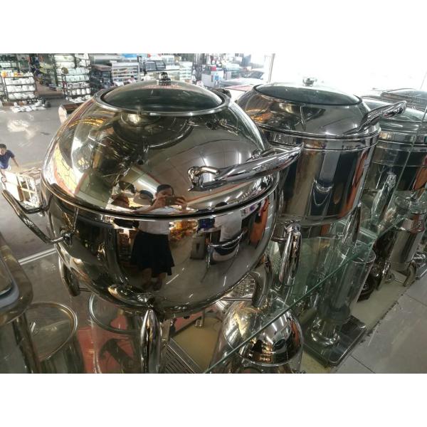Golpee el calentador de la sopa de Roung de los Cookwares del acero inoxidable de las mercancías con la ventana de cristal/la tapa 10Ltr