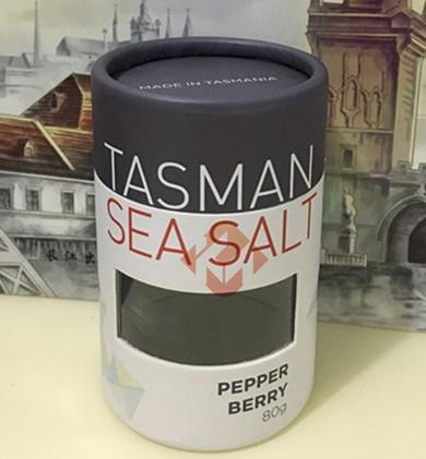 Boîte de tubes en papier léger Emballage Salée de mer Boîte de tubes en papier rond Pour cuisine