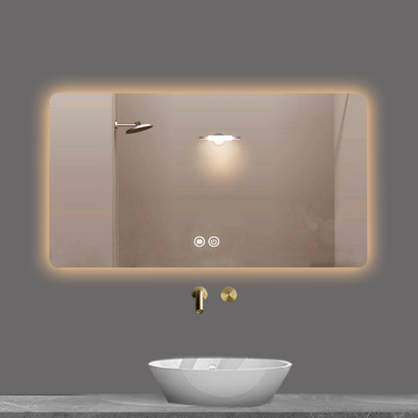 Verre miroir éclairé décor complet de la maison pour le salon de salle de bain Smart Fitness