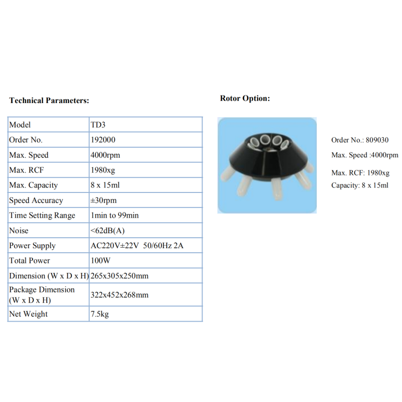 Portable PRP Centrifuge Machine with 4000 RPM and 1980xg RCF for Medical Use