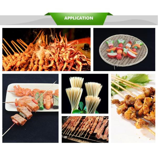 OEM 10cm BBQ Bamboo Sticks For Meat Impaling Machine