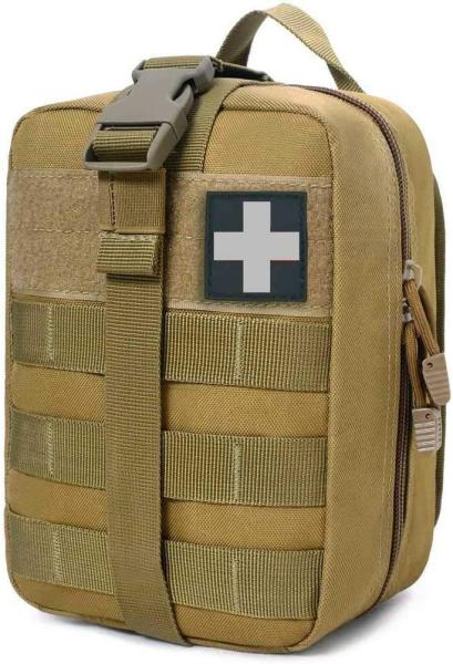 1000D Molle Ifak Pouch Rip Away, Tactical Tear Away Medical Pouch Empty, Military First Aid Pouch Bag Only for Camping
