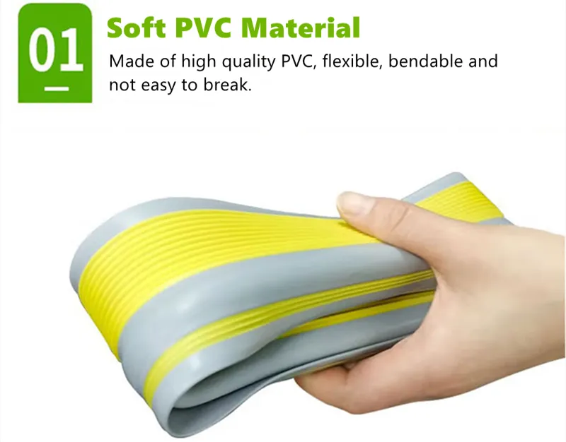Anti-Slip Stair Treads Rubber Floor Decking External Stair Edge Nosing Trim Vinyl Floor Strips for Indoor & Outdoor Stairs