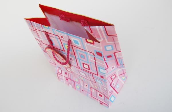 4C C1S Coated Card Small Printed Paper Bags With My Logo 250 Gsm