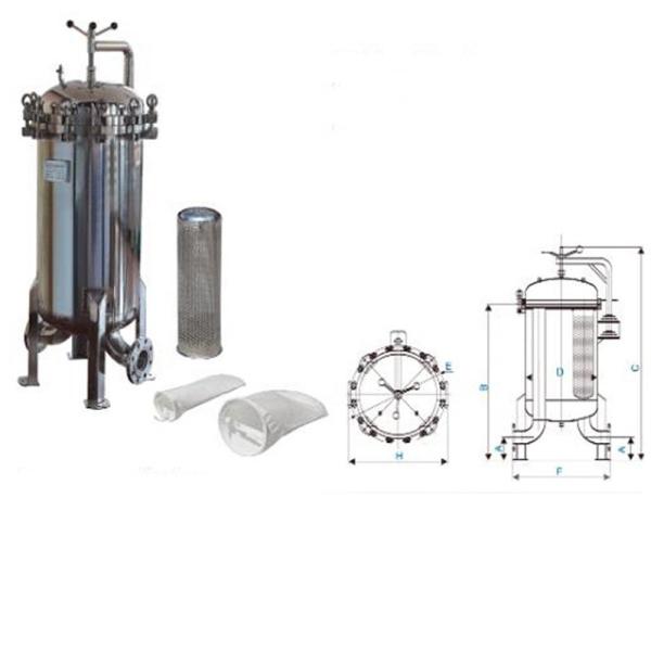 Stainless Steel Water Filter Housing High Flow Multi Cartridge Filter Housing
