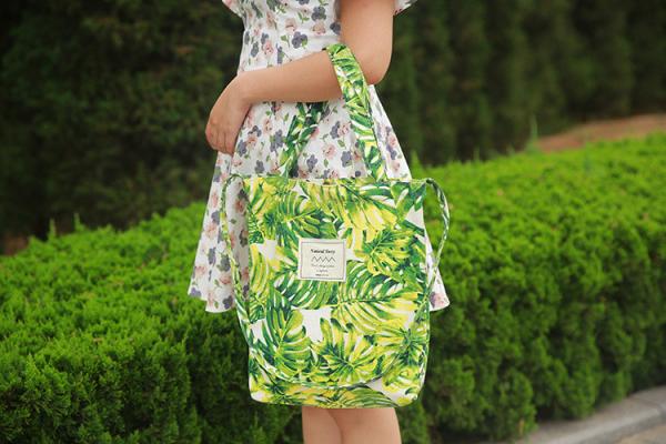 Thick canvas bag diagonal handbags Korean literary minimalist portable shoulder bag shopping bag