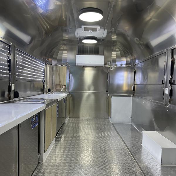 Remorques mobiles de nourriture de couleur personnalisable de remorque de nourriture de concession de réfrigération