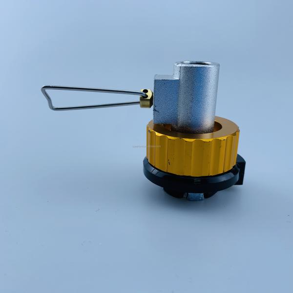 Adaptador de entrada de tanque pequeño de propano exterior para quemadores amarillos de horno de campamento de barbacoa