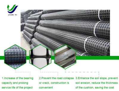 High Strength Biaxial PP Geogrid Chemical Resistant For Soft Soil Roadbed
