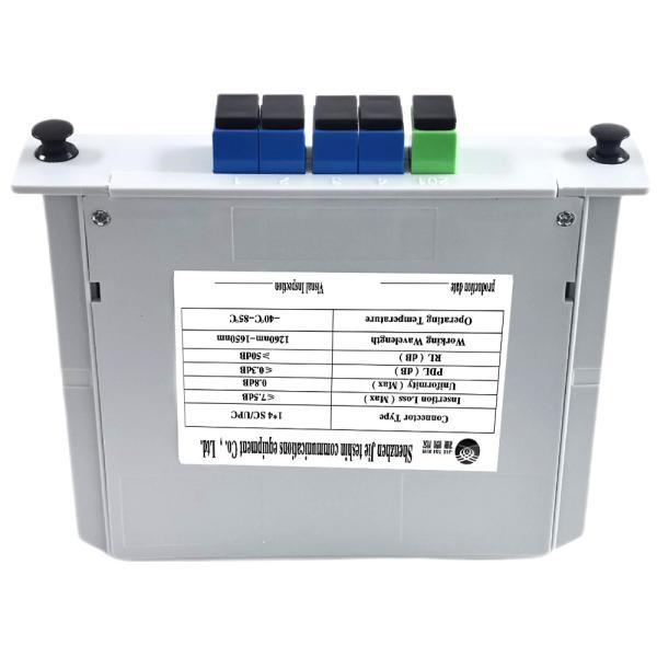 FTTH China SM 0.9MM 1x4 SC UPC PLC Fiber Splitter High Return Loss