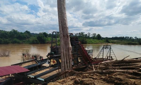10m 100CBM/H Iron Bucket Chain Dredger For Construction Works