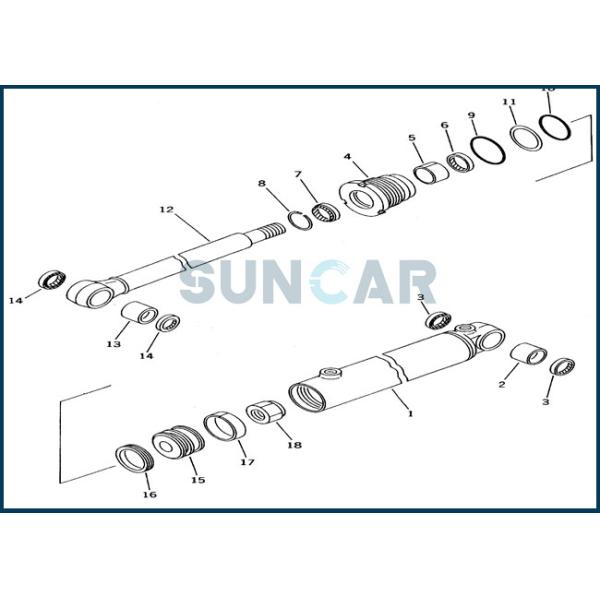707-98-11120 7079811120 Clam Cylinder Seal Kit For Komatsu Wheel Loader WA40 WA50