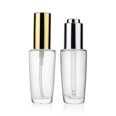Garrafa de vidro cosmética 40ml da garrafa por atacado do conta-gotas do soro da cara para a cara de Skincare