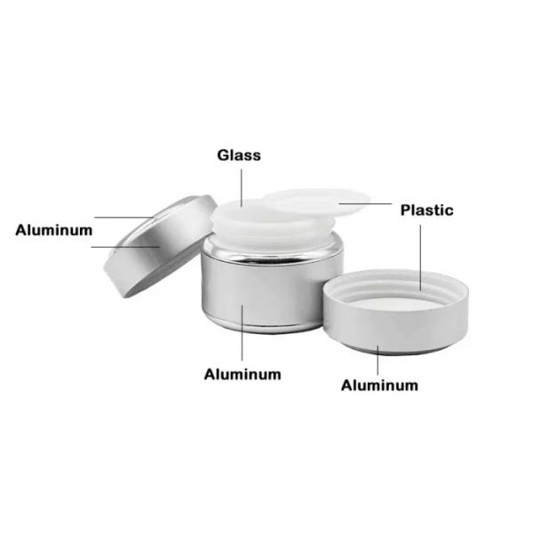 Опарникы замороженные алюминием косметические, контейнеры косметики 50мл руки Креам