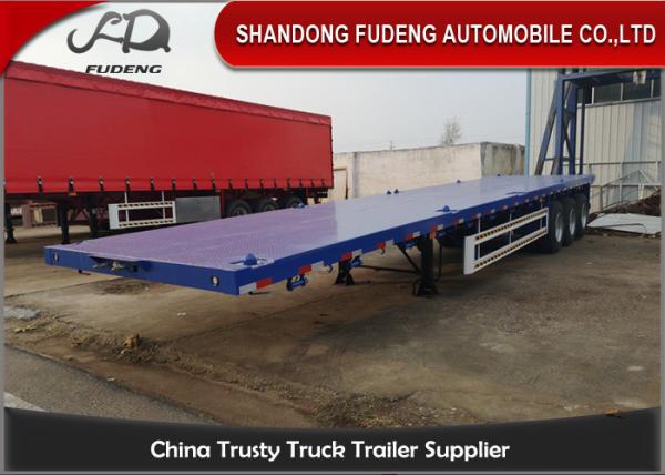 3 Axles 40 Ft 20 Ft 70 Tons Payload Optional Flatbed Container Trailer