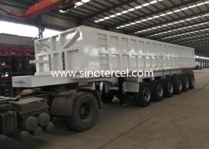 White Tipper Semi Trailer Heavy Steel Bulk Tipping Trailers For Sale