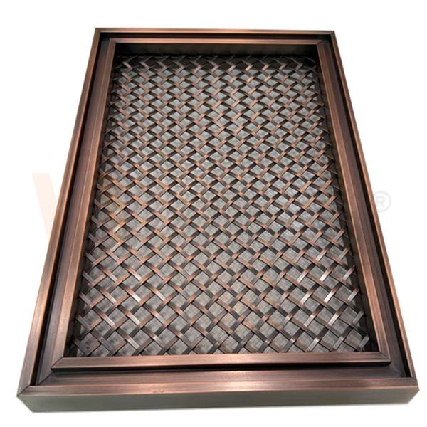 Tela tecida de aço inoxidável decorativa de bronze vermelha 201 categoria 304 316