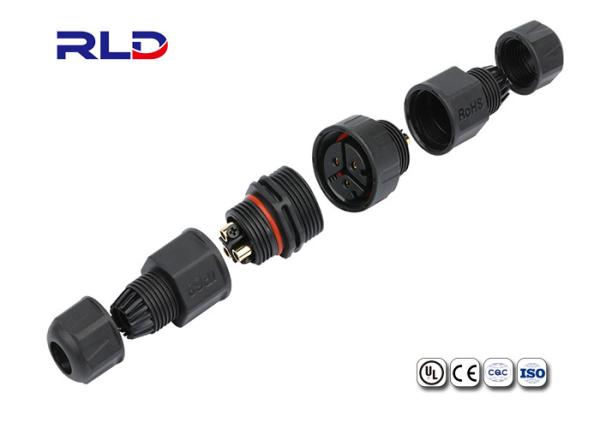 M20 3 o PIN L tipo parafuso conduzido exterior IP67 do fio Waterproof o conector de cabo