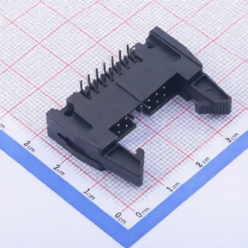 2.54 millimeter pitch connector featuring bent pins and long ear buckles HCTL NJ-2.54-2*7PW ideal for printed circuit board