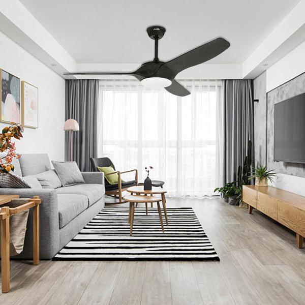 OEM ODM Ventilador de teto frio de verão de plástico 3 lâmina Ventilador de iluminação inteligente