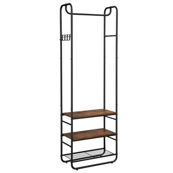 Rustic Industrial Coat Stand, Multi-functional Hallway Unit, Coat Rack, Coat Stand, HSR81BX