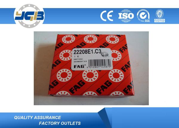 22207E 22208E 22209E FAG SKF Spherical Roller Bearing Metal Shields For Crushing Machine