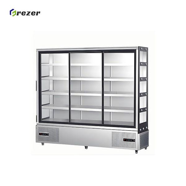 Easy Cleaning Vegetable Display Freezer 1260MM 3 Door Display Refrigerator Commercial