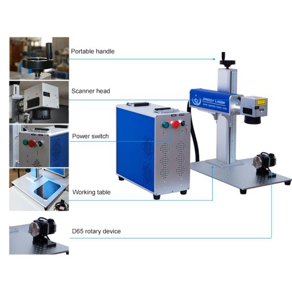 Автомат для резки гравировки лазера волокна Raycus JPT 50W машины лазера кольца ювелирных изделий отмечать