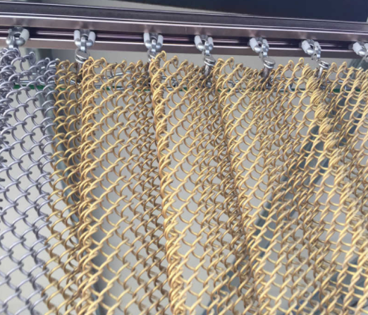 Flexible 0.8mm Dia Metal Coil Drapery For Ceiling