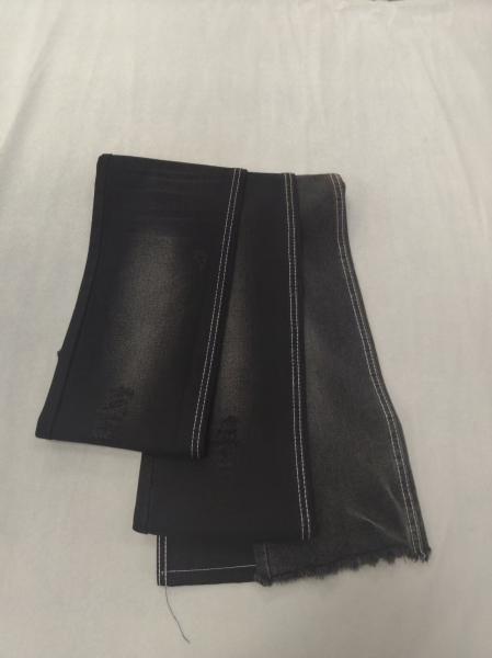 9.4oz No stretch Cotton Polyester BLACK/BLACK 180cm Denim fabric  12+12×12 JSD3239A