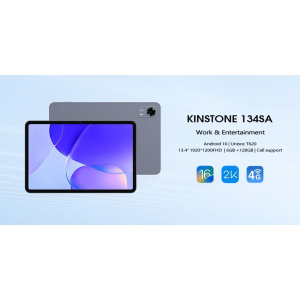 Kinstone 13.4 inch Andriod 16 Tablet PC 10000mAh, 4G Calling Tablet, 6GB+128GB