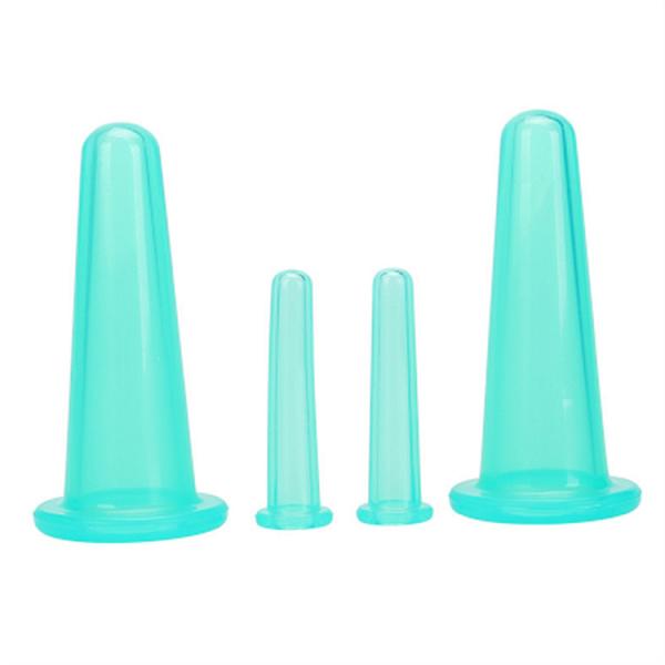Facial Cupping Therapy Set 4 in 1 Silicone Cups for Chinese Medicine Apparatus and Eco-Friendly