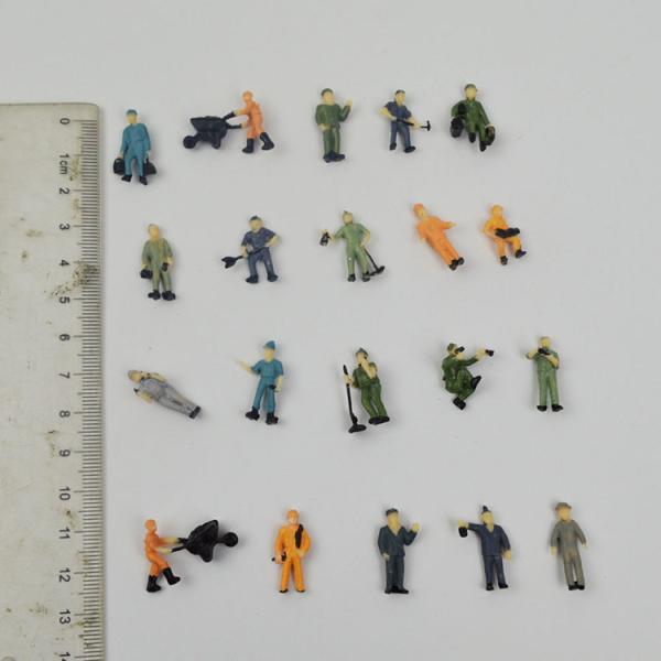 1:87 scale model painted ABS painted railway worker 22mm  for architectural model figure or hobby toy