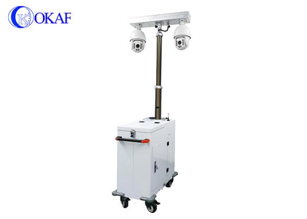 Rapid Deployment Mobile Sentry Video Surveillance Trailer 4M Lifting System Transmission