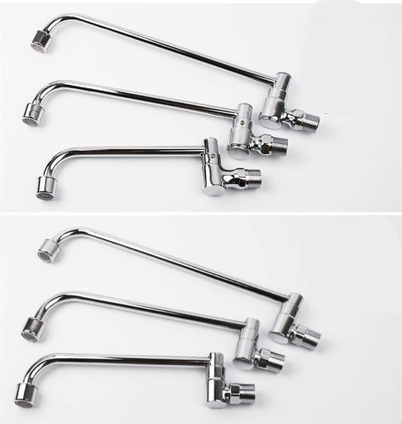 Household Sanitary Waterfall Brushed Aluminum Faucets For Kitchen Sink