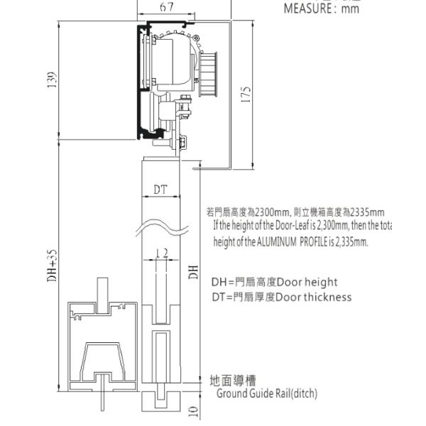 Safety Certificate URS ISO9001,CE Light Worm Automatic Sliding Door
