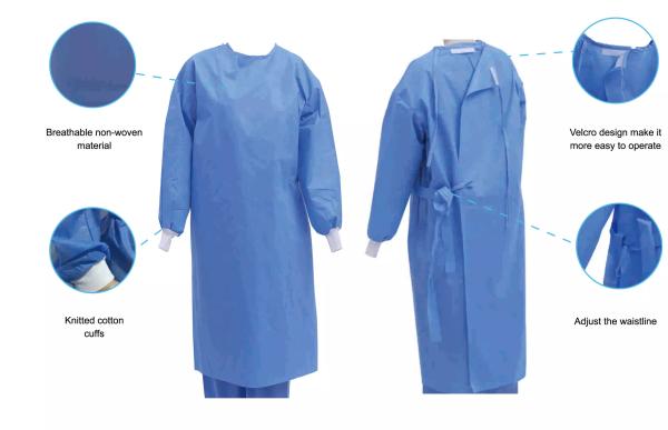 Vestido disponible estéril del aislamiento