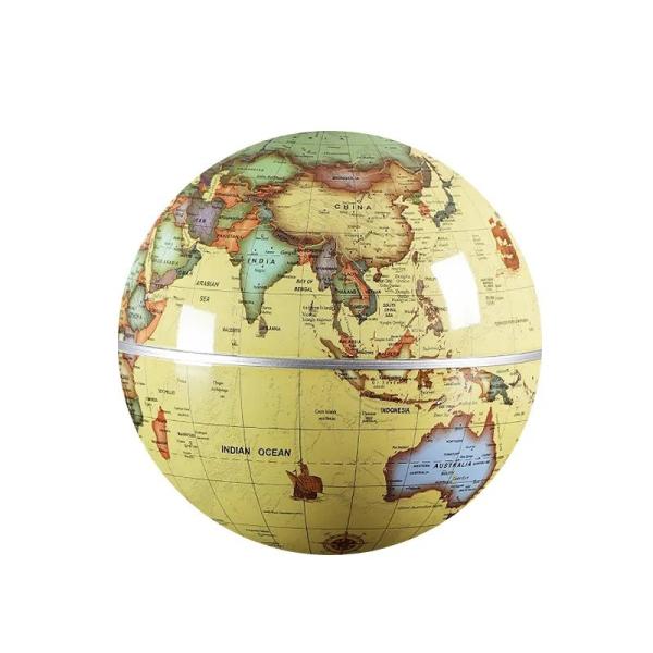 Solar Powered Spinning Globe Vintage New Energy Teaching Appliance Or Office Decoration
